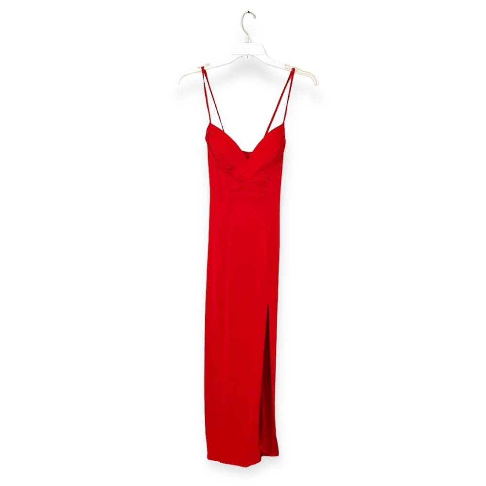 Niteline by Della Roufagali Red Side Slit Evening Dress